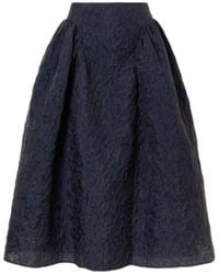 Cecilie Bahnsen - Floral-Jacquard Midi Skirt - Lyst