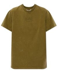 Ganni - Logo-Print Washed T-Shirt - Lyst
