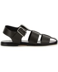 Aeyde - Buckle-Fastening Leather Sandals - Lyst