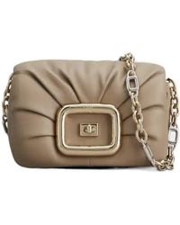 Roger Vivier - Logo Engraved Foldover Top Shoulder Bag - Lyst