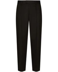 Dolce & Gabbana - Pressed-Crease Cotton Tailored Trousers - Lyst