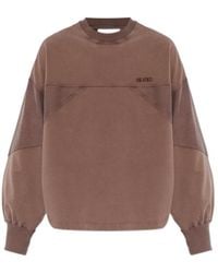 The Attico - The Logo Embroidered Crewneck Sweatshirt - Lyst