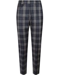 Peserico - Check Pattern Trousers - Lyst