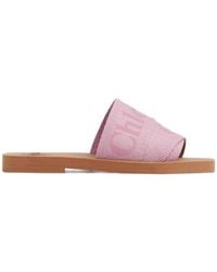 Chloé - Woody Flat Slides - Lyst