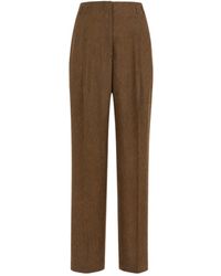 Alberta Ferretti - Casual Trousers With Belt Loops - Lyst