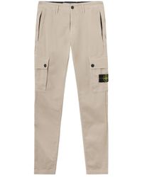 Stone Island - Slim-Fit Cargo Trousers With Zip Hand Pockets - Lyst