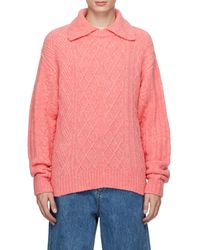 Adererror - Layered Collar Knitted Sweater - Lyst