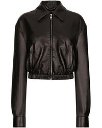 Dolce & Gabbana - Lambskin Bomber Jacket - Lyst