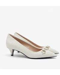 Gucci - Horsebit Detailed Pointed-Toe Pumps - Lyst