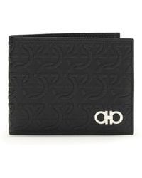 Ferragamo - Ferragamo Gancini Embossed Leather Wallet - Lyst
