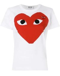COMME DES GARÇONS PLAY - Heart-Eyes T-Shirt - Lyst