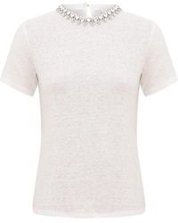 Zimmermann - Embellished Crew-Neck T-Shirt - Lyst