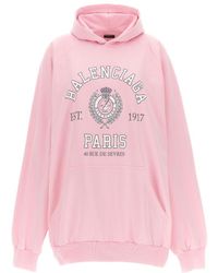 Balenciaga - College 1917 Printed Oversized Hoodie - Lyst