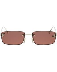 Fendi - Eyewear Rectangular Frame Sunglasses - Lyst