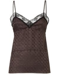 Fendi - Jacquard Ff Silk Top - Lyst