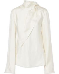 Rohe - Long Sleeve Scarf Blouse - Lyst