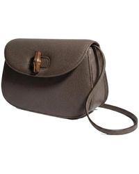Gucci - Small Shoulder Bag With Bamboo - Lyst