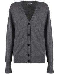 Jil Sander - V-Neck Knitted Cardigan - Lyst