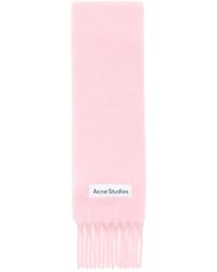 Acne Studios - Logo Patch Fringed Edge Scarf - Lyst