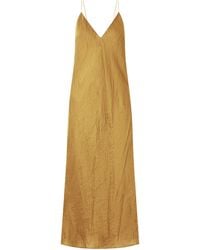 KHAITE - Taja Crinkled-Voile Maxi Dress - Lyst