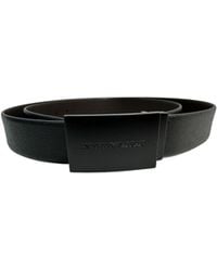 Emporio Armani - Eagle Logo Buckle Belt - Lyst