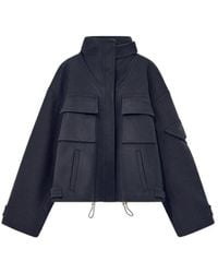 Giorgio Armani - Caban Coat Double Cashmere Blouson With Stand-Up Collar - Lyst