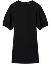 Emporio Armani - Stretch Double Jersey Dress With Rayon Insert - Lyst