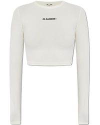 Jil Sander - Logo-Print Bikini Top - Lyst
