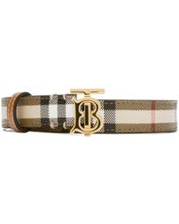 Burberry - Thin Check Tb Belt - Lyst