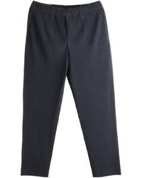 Homme Plissé Issey Miyake - Homme Plissé Issey Miyake Pleated Straight Leg Trousers - Lyst