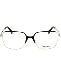 Max Mara - Rectangle Frame Glasses - Lyst