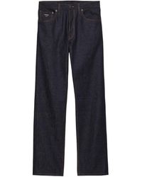 Prada - Regular Raw Denim Jeans - Lyst