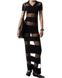 Coperni - Striped Sheer Polo Dress - Lyst