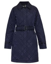 Burberry - Quilted Belted Long Coat - Lyst