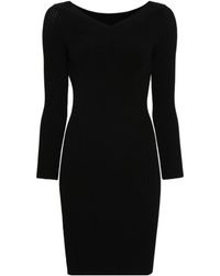 Alberta Ferretti - Knitted V-Neck Dress - Lyst