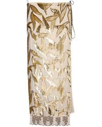 Roberto Cavalli - Beaded Fringe Skirt - Lyst