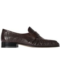 The Row - Pleated Penny Flat Shoes - Lyst