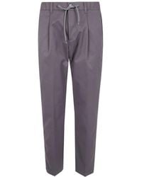 Herno - Drawstring Trousers With Gathered Waist Detail - Lyst