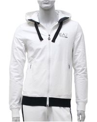 Emporio Armani - Logo Hooded Zipper Sweater - Lyst