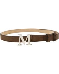Max Mara - Mclassic 20 S Logo Plaque Belt - Lyst