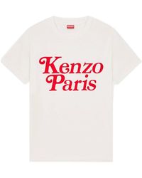 KENZO - Logo Printed Crewneck T-Shirt - Lyst