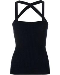 Patou - Cross-Strap Cable Knitted Top - Lyst
