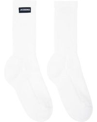 Jacquemus - Logo-Patch Ribbed Socks - Lyst