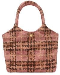 Burberry - Margate Small Check Tote Bag - Lyst