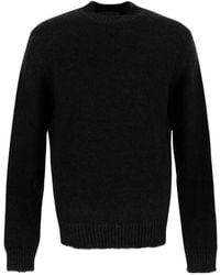 Jil Sander - Crewneck Ribbed Hem Jumper - Lyst