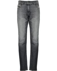 DIESEL - D-Strukt Logo-Patch Five-Pocket Jeans - Lyst