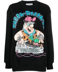 Moschino - Graphic-Print Crew Neck Sweatshirt - Lyst