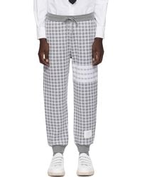 Thom Browne - Check Jacquard 4-Bar Sweatpants - Lyst