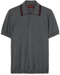 Gucci - Stripe Collared Short-Sleeve Polo Shirt - Lyst