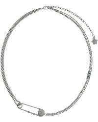 Versace - Safety-Pin Pendant Necklace - Lyst